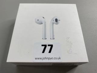 APPLE AIRPODS EARPHONES IN WHITE: MODEL NO A2031 A2032 A1602 (WITH BOX)  [JPTN41765]