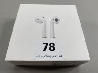 APPLE AIRPODS EARPHONES IN WHITE: MODEL NO A2031 A2032 A1602 (WITH BOX)  [JPTN41764]