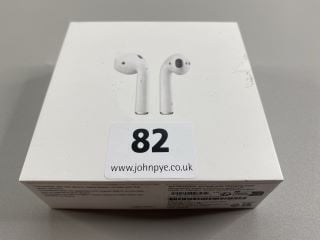 APPLE AIRPODS EARPHONES IN WHITE: MODEL NO A2031 A2032 A1602 (WITH BOX NO CHARGE CABLE)  [JPTN41787]