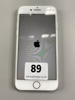 APPLE IPHONE 8 64GB SMARTPHONE IN WHITE: MODEL NO A1863 (UNIT ONLY NO CHARGE CABLE) (CRACKS ON SCREEN)  [JPTN41780]