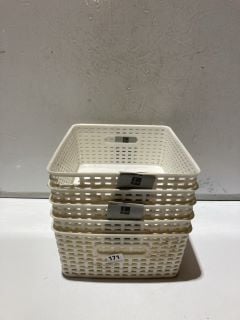 QTY OF ASSORTED STORAGE BASKETS