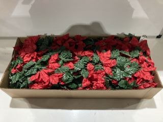 QTY OF 6FT POINSETTIA GARLAND COLOUR RED