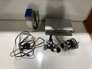 SONY PLAYSTATION 2 WITH ASSORTED VIDEO GAMES (18+ ID REQUIRED)