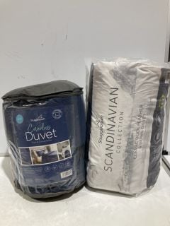 2 X SNUGGLEDOWN KING SIZE COVERLESS DUVETS