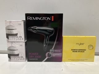 BOX OF BEAUTY ITEMS TO INCLUDE REMINGTON POWER DRY 2000