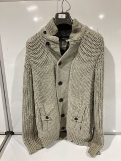 TED BAKER GREY KNITTED CARDIGAN MENS RRP £35