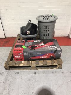 1X PALLET TO INCLUDE PROFESSIONAL STEEL CAR JACK & WASHING BASKETS