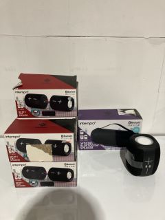 BOX OF ASSORTED ITEMS TO INCLUDE INTEMPO SET OF 2 TS SPEAKERS