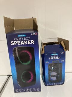 BOX OF ASSORTED ITEMS TO INCLUDE WIRELESS KARAOKE SPEAKER