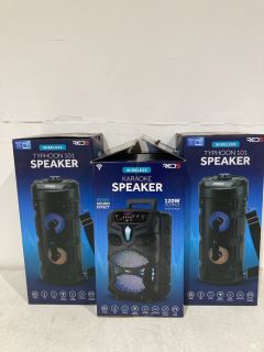 3 X WIRELESS KARAOKE SPEAKERS