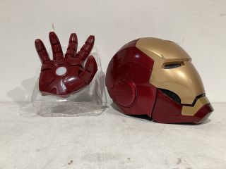 BOX OF ASSORTED ITEMS TO INCLUDE MARVEL AVENGERS IRON MAN HAND 3D DECO LIGHT