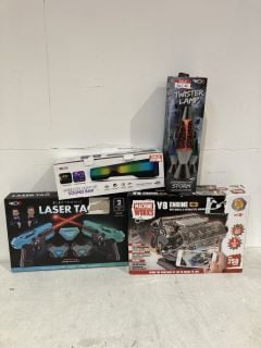 BOX OF ASSORTED ITEMS TO INCLUDE ELECTRONIC LASER TAG