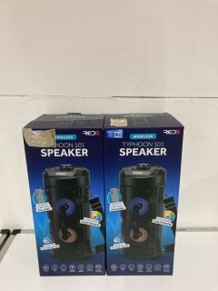 BOX OF WIRELESS TYPHOON SPEAKERS