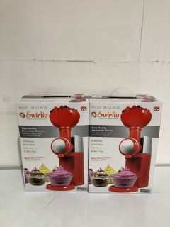 2 X SWIRLIO FROZEN FRUIT DESSERT MAKER