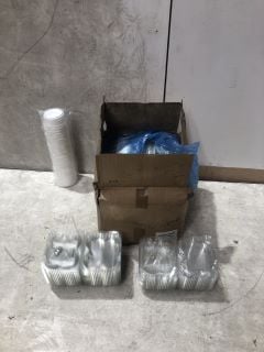 PALLET OF ITEMS TO INCLUDE PLASTIC CLEAR REUSABLE TRAY