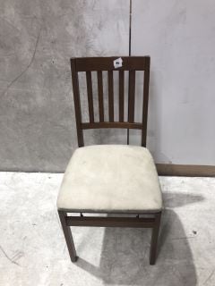 1 X BROWN WOODEN CHAIR