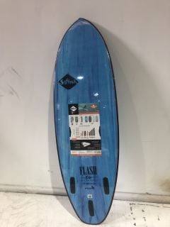 ERIC GEISSELMAN FLASH SOFTECH SURFBOARD 5"7 AQUA MARBLE RRP £305