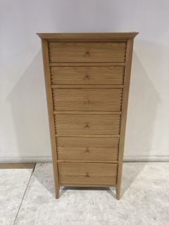 JOHN LEWIS ESSENCE TALL 6 DRAWER CHEST OAK RRP £649.99