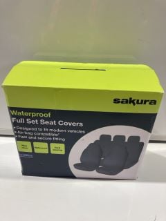 A BOX TO INCLUDE SAKURA WATERPROOF FULL SET CAR SEAT COVERS