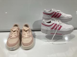 ADIDAS HOOPS 3.0 BOLD W UK 8 PINK/WHITE AND PINK CANVAS PUMAS UK 8 RRP £120