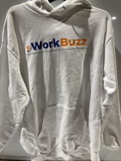 A BOX TO INCLUDE GREY NIKE SB HOODIE, WORKBUZZ WHITE HOODIE