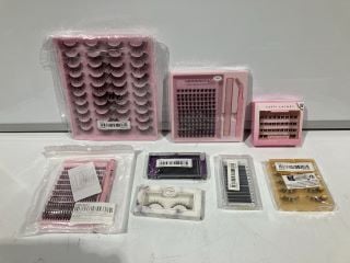 A BOX TO INCLUDE 20 PAIR OF EYELASHES, OK BB MAKEUP BOX