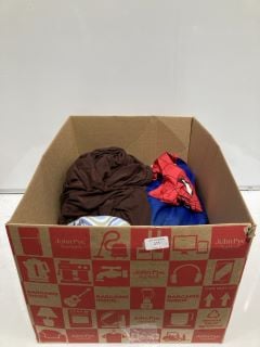 A BOX TO INCLUDE HOLLISTER SMALL BLUE SLEEVELESS JUMPER