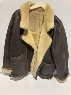 COUNTRY COATS LONDON 100% SHEEPSKIN BROWN LEATHER JACKET RRP £395