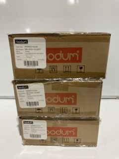 3X BODUM 2PCS GLASS DOUBLE WALL MEDIUM 0.35 12OZ