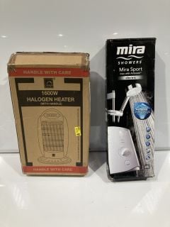 ITEMS TO INCLUDE A MIRA SPORT MAX WITH AIRBOOST ELECTRIC SHOWER