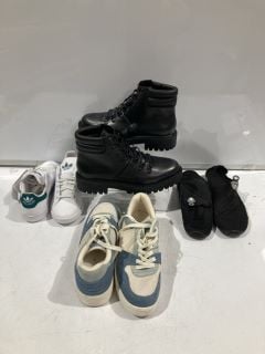 BOX OF ITEMS TO INCLUDE Z.F SHOES BLACK EMBRODIERED