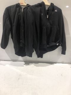 BOX OF CLOTHES TO INCLUDE BLACK CALVIN KLEIN BLACK JACKET MEDIUM