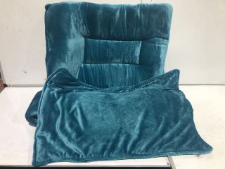 BOX OF BLUE VELVET PILLOWS