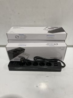 BOX OF ITEMS TO INCLUDE KABELDIREKT 5 WAY POWER STRIP