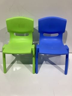 4 X KIDS MULTICOLOURED CHAIR