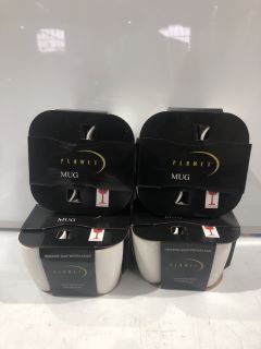 1 X PLANET TM BOX OF WHITE MUGS