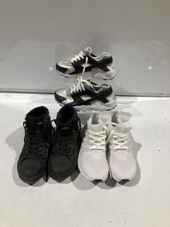 BOX OF SHOES TO INCLUDE ADIDAS WHITE ULTRABOOST SIZE 7