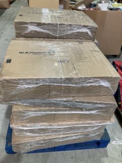 A PALLET OF CARDBOARD BOXES TO INCLUDE W.E ROBERTS BOXES