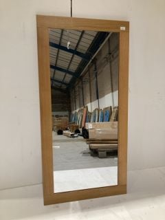 HALLOWOOD FURNITURE WAVERLY OAK LONG WALL MIRROR IN LIGHT OAK RRP £110