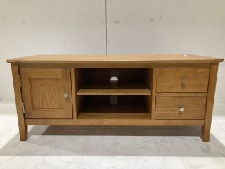 HALLOWOOD FURNITURE HEREFORD OAK LARGE TV UNIT DAMAGED RRP £340