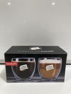 3 X BOXES BODUM PAVINA 2 PCS GLASS DOUBLE WALL MEDIUM 8 OZ, 6 IN EACH BOX TOTAL RRP £110