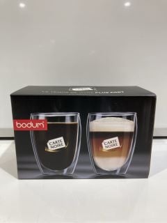 2 X BOXES BODUM PAVINA 2 PCS GLASS DOUBLE WALL MEDIUM 12 0Z, 6 IN EACH BOX TOTAL RRP £120