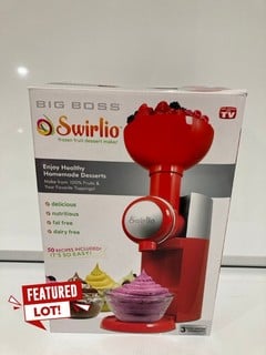 2 X BIG BOSS SWIRLIO FROZEN FRUIT DESSERT MAKER TOTAL RRP £220