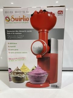 2 X BIG BOSS SWIRLIO FROZEN FRUIT DESSERT MAKER TOTAL RRP £220