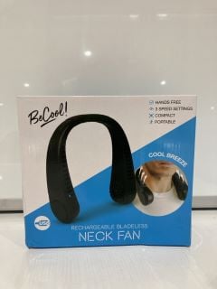 QTY OF ITEMS TO INCLUDE RECHARGEABLE BLADELESS NECK FAN