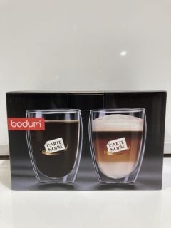 2 X BOXES BODUM PAVINA  2 PCS GLASS DOUBLE WALL MEDIUM 12 0Z, 6 IN EACH BOX TOTAL RRP £120