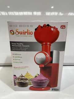 2 X BIG BOSS SWIRLIO FROZEN FRUIT DESSERT MAKER TOTAL RRP £220