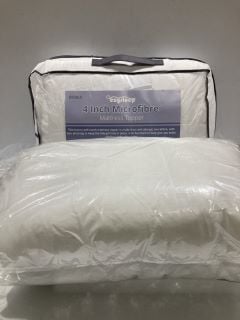 BOX OF EZYSLEEP 4 INCH MICROFIBRE MATTRESS TOPPER+2X PILLOWS