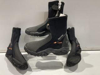 2X SEAC PRO HD 6 MM NEOPRENE DIVING BOOTS RIGID GRIP SOLES