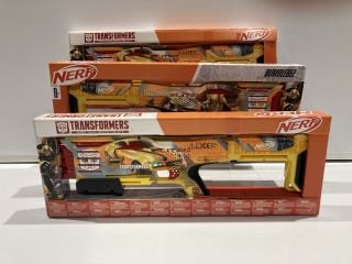 2X BOX OF TRANSFORMERS NERF GUNS